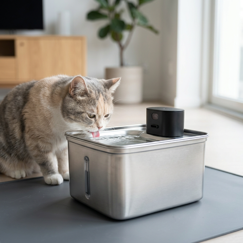  Katze trinkt aus dem Lykke™ Smart Fountain 3.5L 