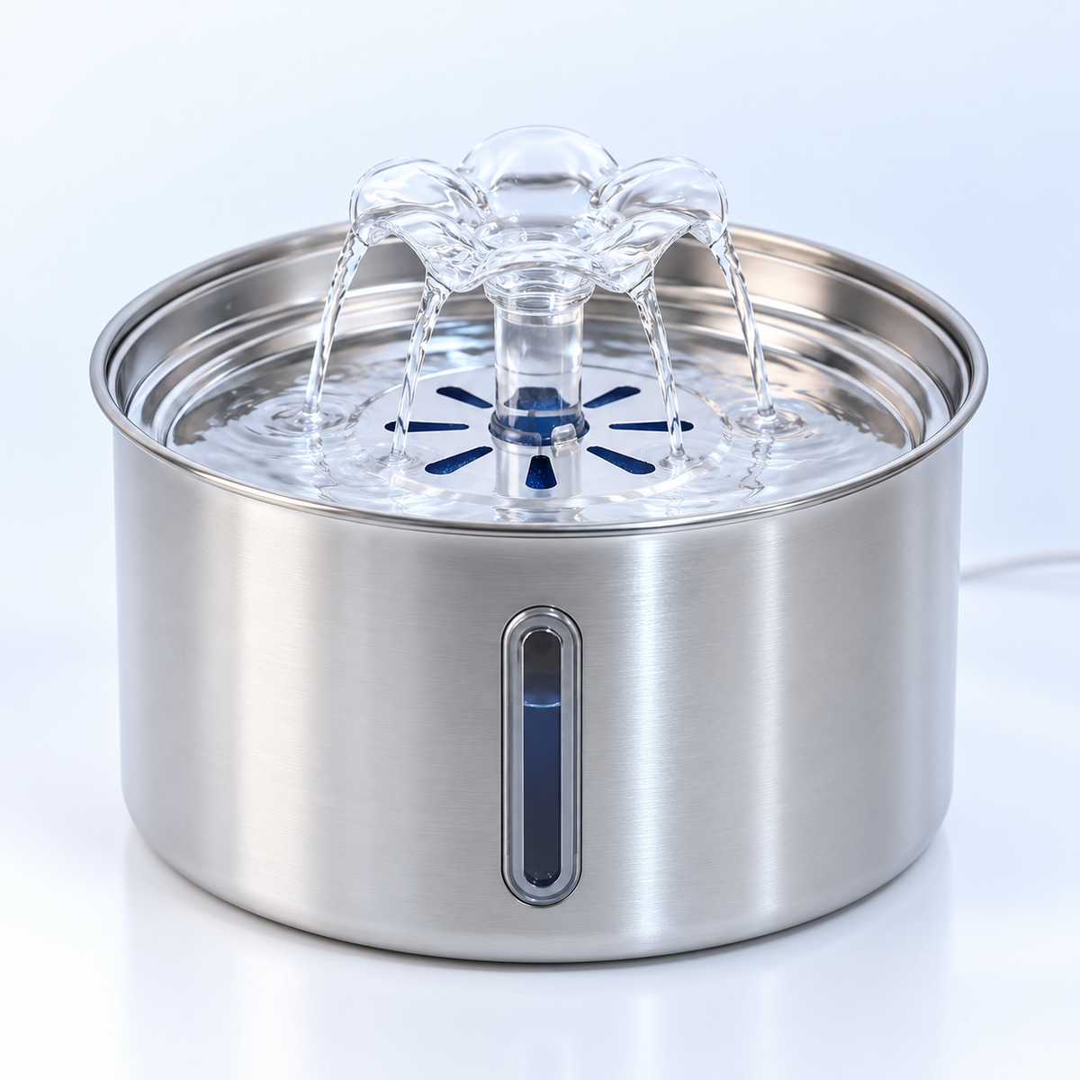 Lykke Paw Flow 3L pet fountain with flowing water and water-level window