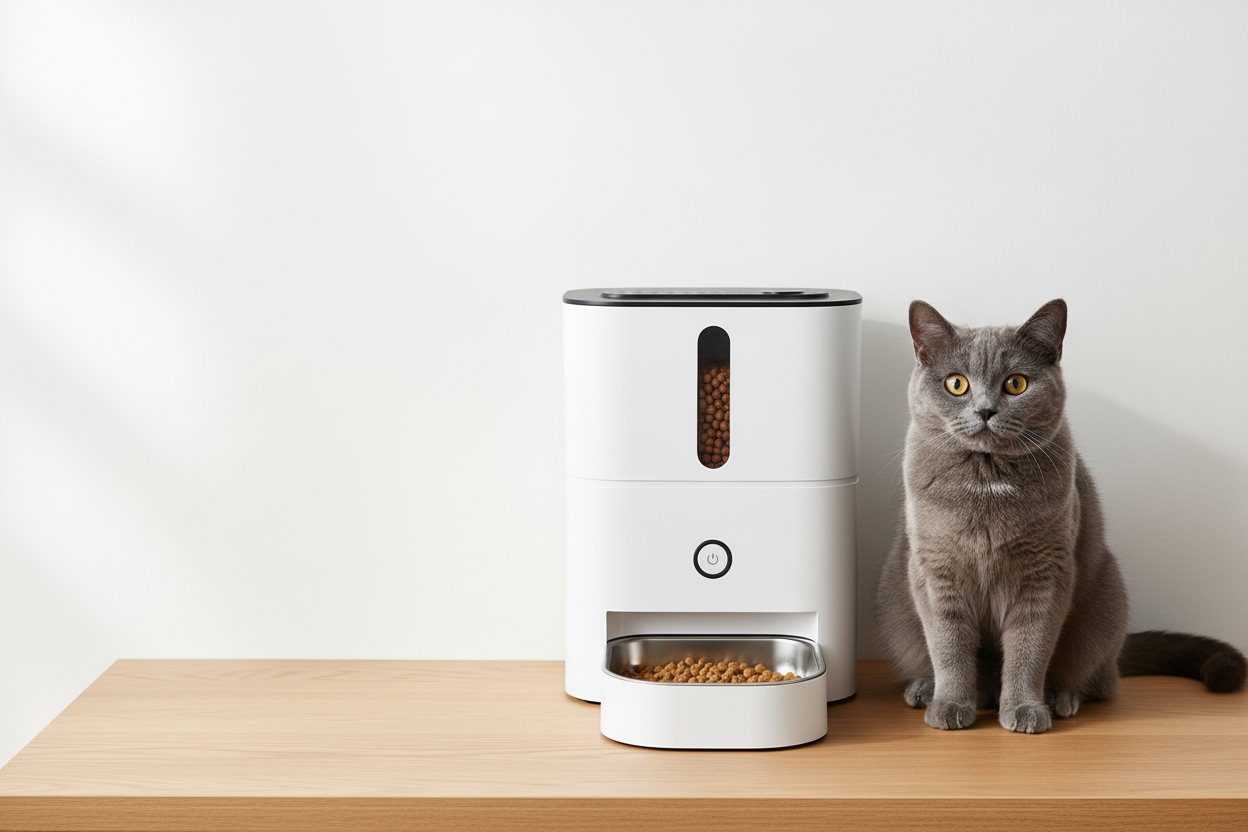  Lykke™ FeedLine 3L automatic pet feeder on clean background 