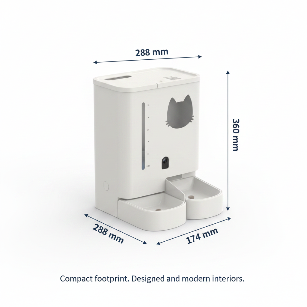 Lykke™ Smart Pet Care Station dimensions 288 × 174 × 360 mm
