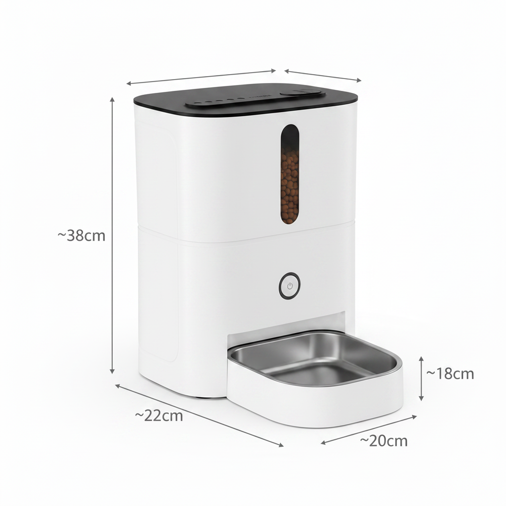  Lykke™ FeedLine 3L pet feeder dimensions and size specifications 