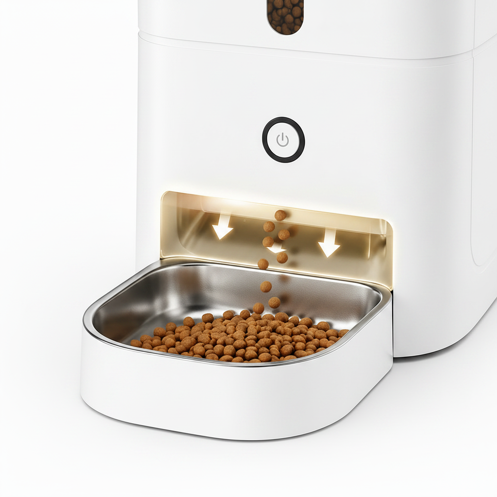  Lykke™ FeedLine 3L automatic pet feeder dispensing food into bowl 