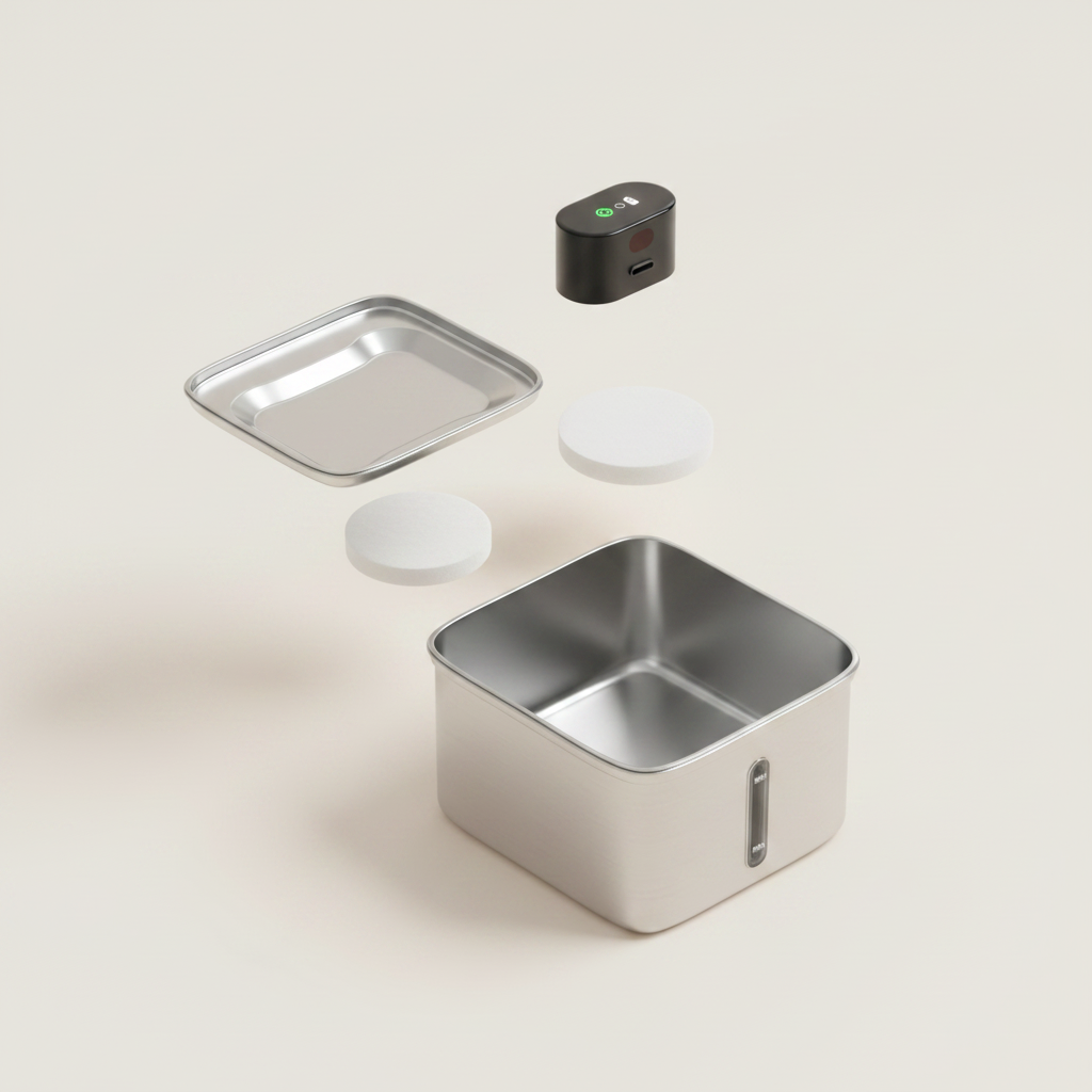 Lykke™ Rechargeable Smart Fountain – fountain disassembled for cleaning