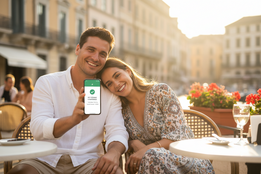  Lykke™ FeedLine 3L smart feeder providing peace of mind during vacation 